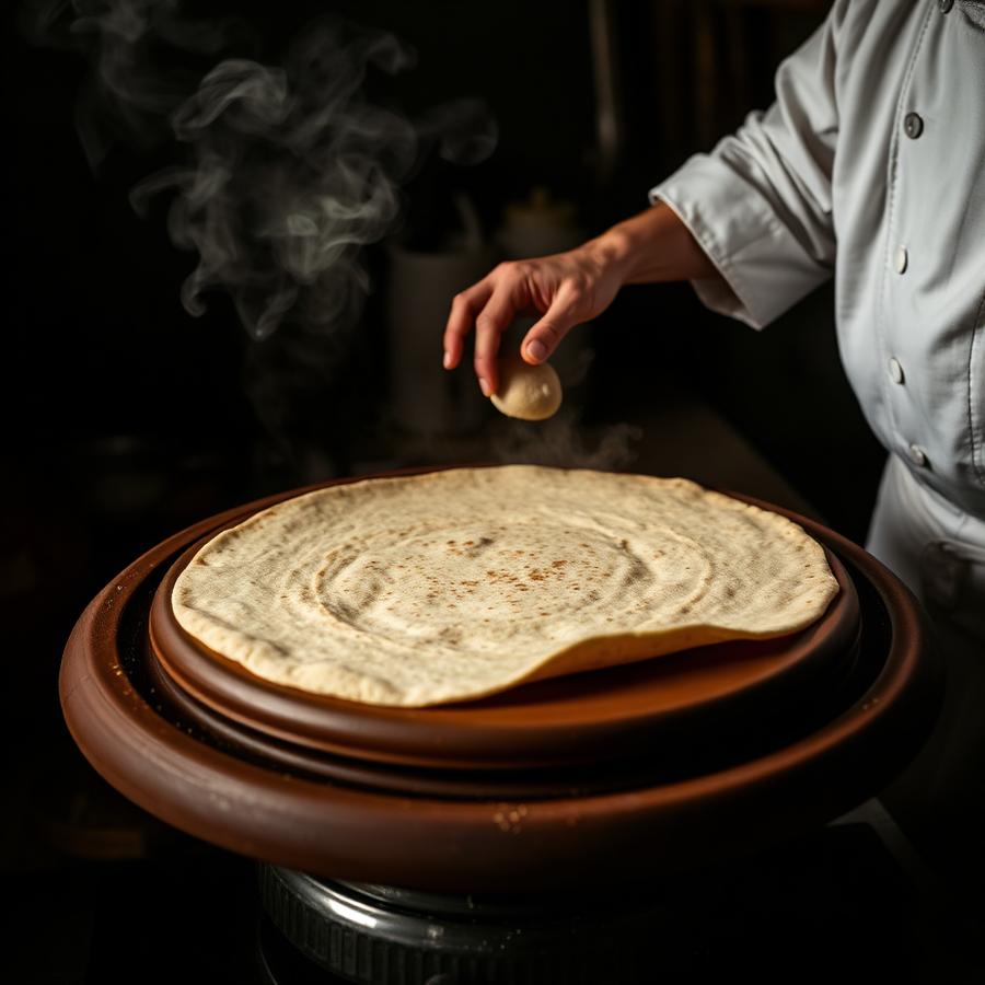 Injera on the mitad